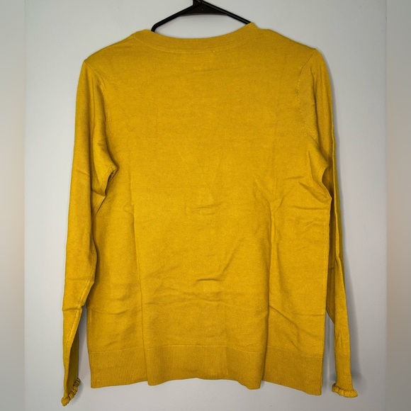 NEW Candace Cameron Bure V-Neck Cardigan Sweater Golden Olive Size XXS QVC - Picture 4 of 6